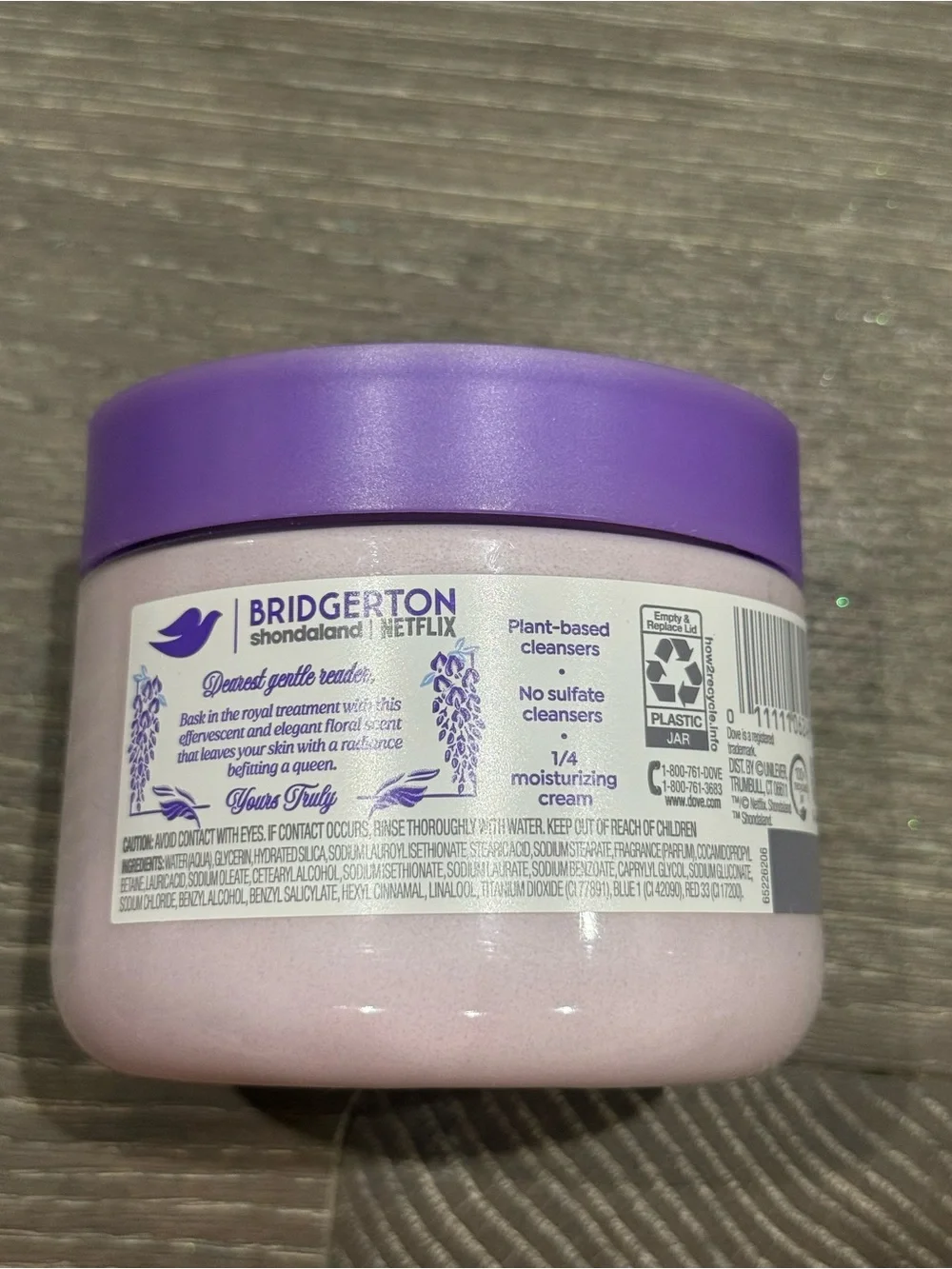 NWT Dove Whispering Wisteria Body Scrub Limited Edition Orchids & Champagne